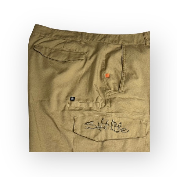 Salt Life® 𓆉 La Vida SLX Hybrid Fishing Cargo Shorts 𓆉 Khaki 38 𓆉 Work Play - Picture 9 of 16